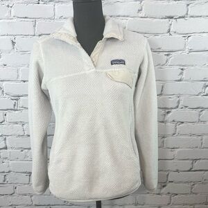 Patagonia Women’s Snap T Fleece Jacket Sweatshirt Pullover Re-tool White Small